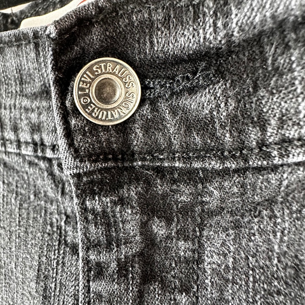 Levi Strauss Signature Stretch Bootcut Jeans Missies Size 14 Medium Black - Picture 3 of 8